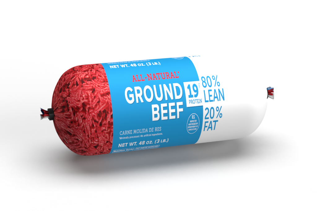 slide 2 of 8, Ground Beef 80/20 3, 1.36 kg