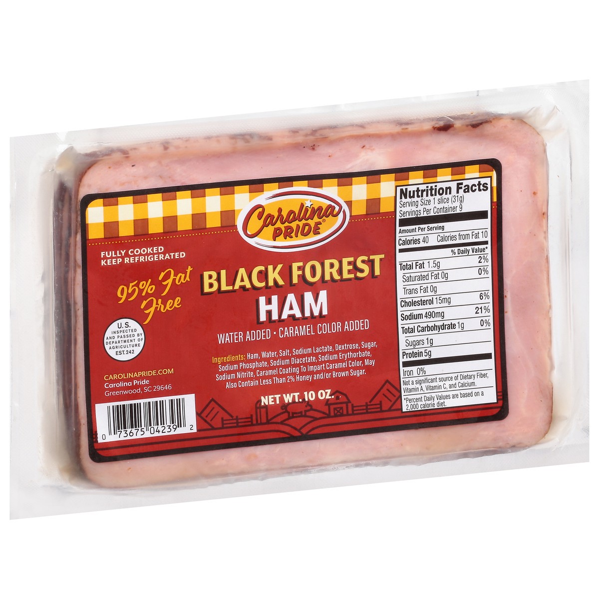 slide 3 of 9, Carolina Pride Black Forest Ham 10 oz, 10 oz