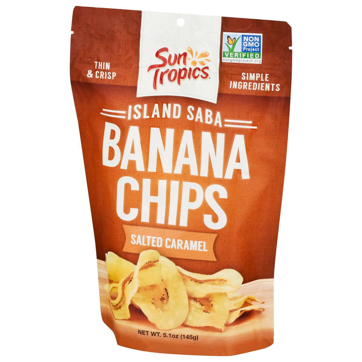 slide 2 of 9, Sun Tropics Salted Caramel Island Saba Banana Chips 5.1 oz, 5.1 oz