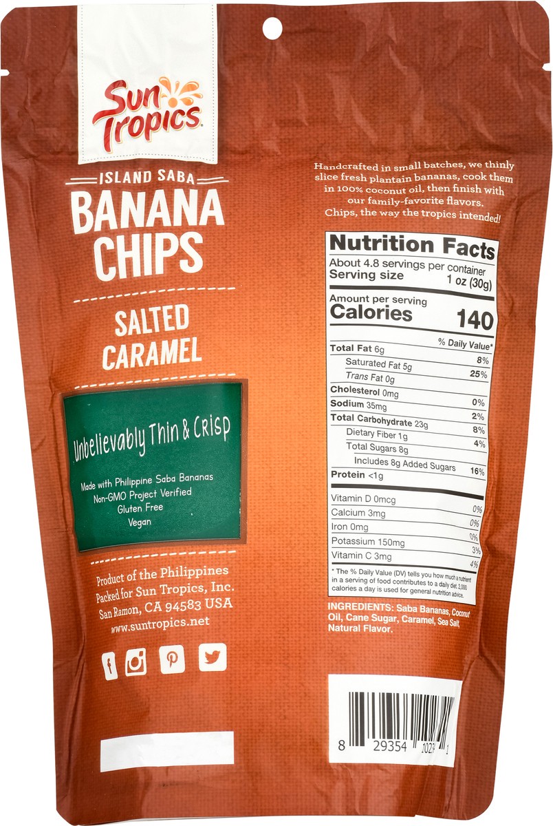 slide 6 of 9, Sun Tropics Salted Caramel Island Saba Banana Chips 5.1 oz, 5.1 oz