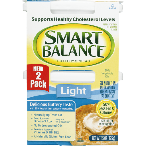 slide 4 of 9, Smart Balance Light Buttery Spread with Flaxseed Oil, 15 oz