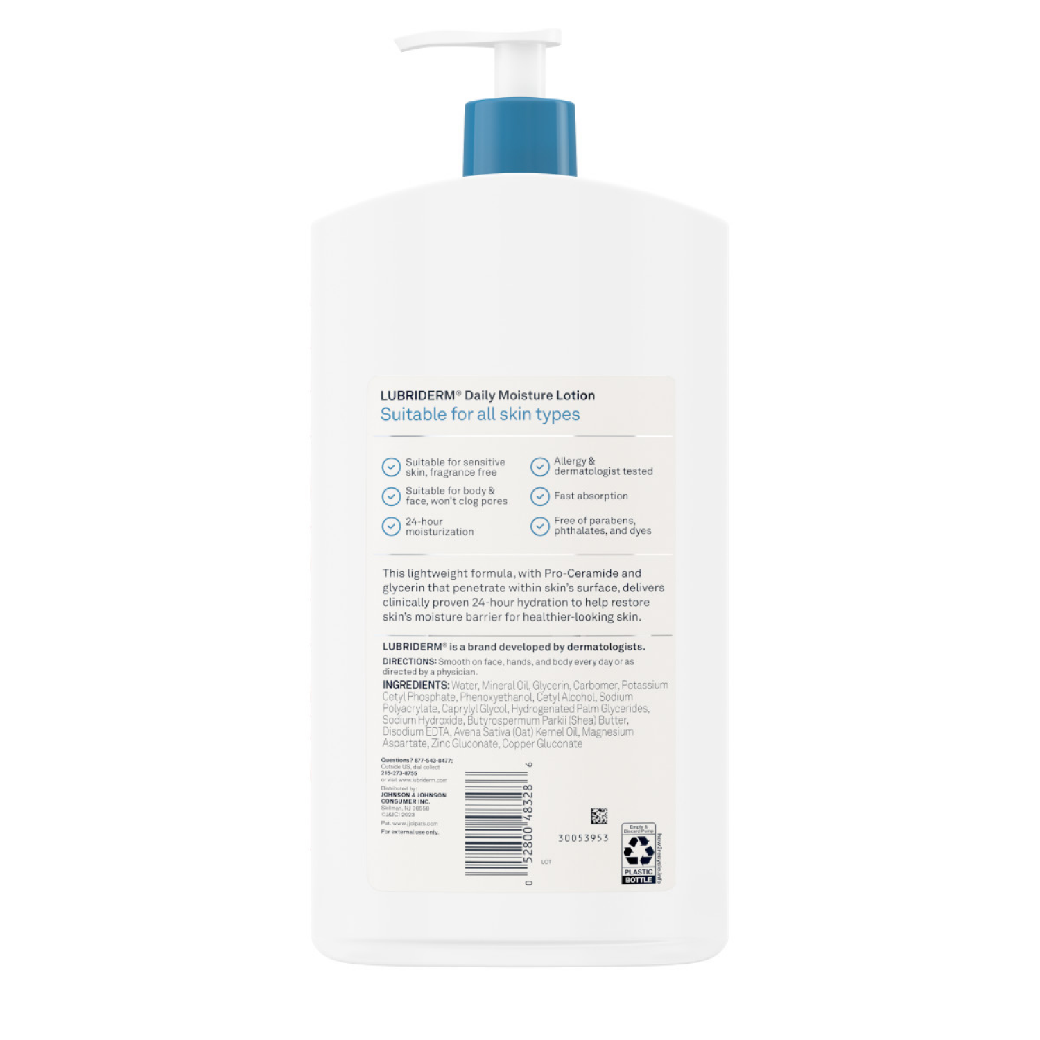 slide 4 of 5, Lubriderm Adult Body Moisturising, Lotion, Fragrance-Free, 24 fl oz