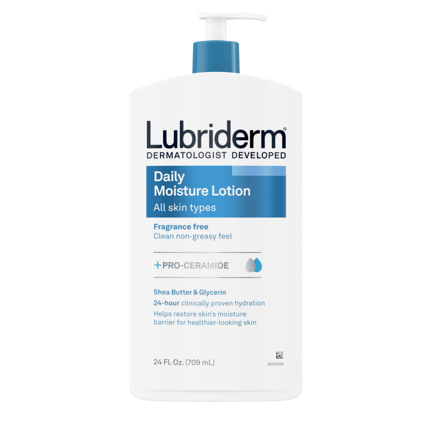 slide 1 of 5, Lubriderm Adult Body Moisturising, Lotion, Fragrance-Free, 24 fl oz