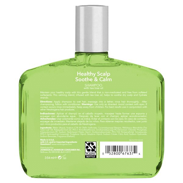 slide 4 of 5, Neutrogena Healthy Scalp Soothe & Calm Shampoo with Tea Tree Oil, 354 ml