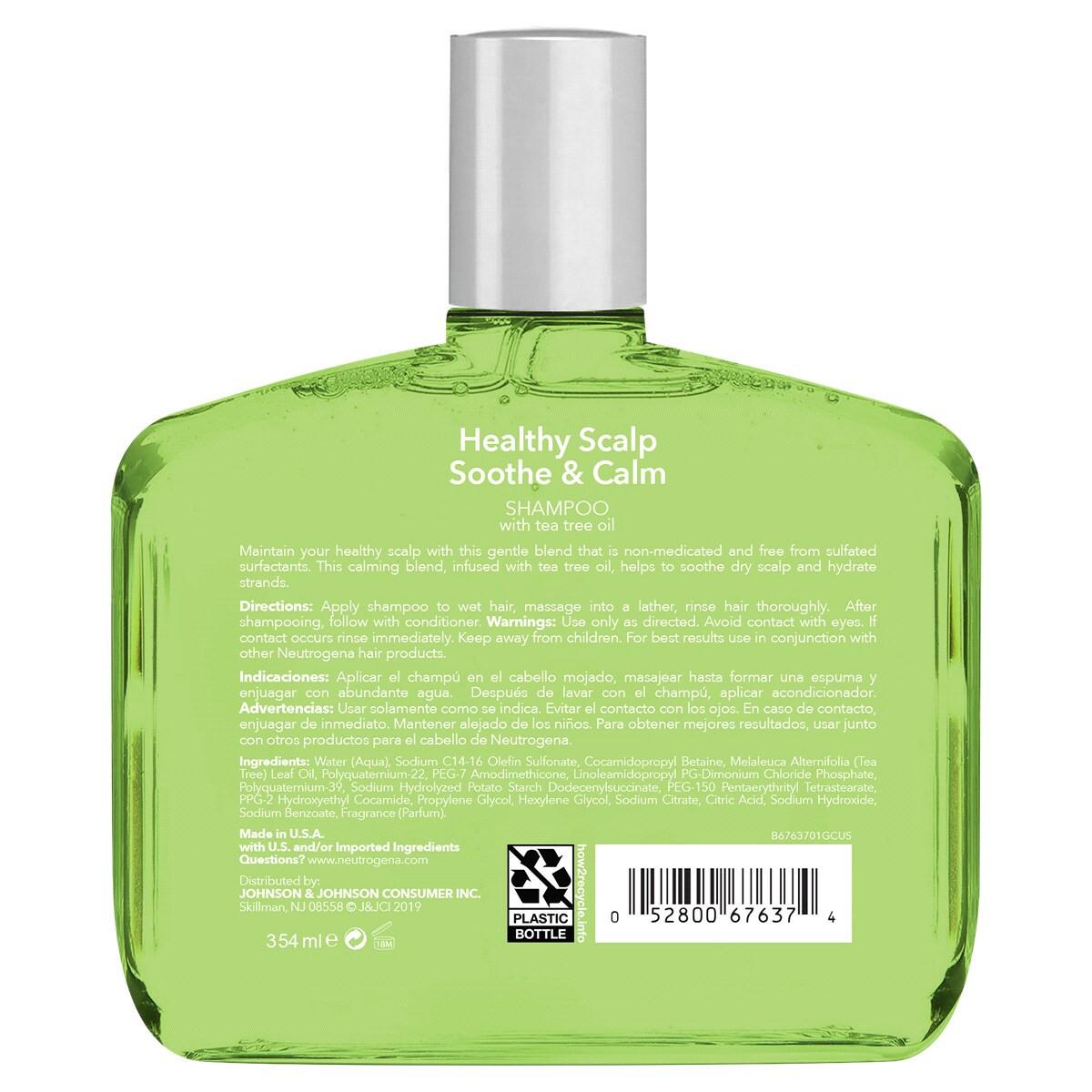 slide 5 of 5, Neutrogena Healthy Scalp Soothe & Calm Shampoo with Tea Tree Oil, 354 ml