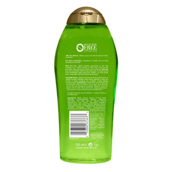 slide 19 of 21, OGX Refreshing Scalp Teatree Mint Shampoo, 25.4 fl oz