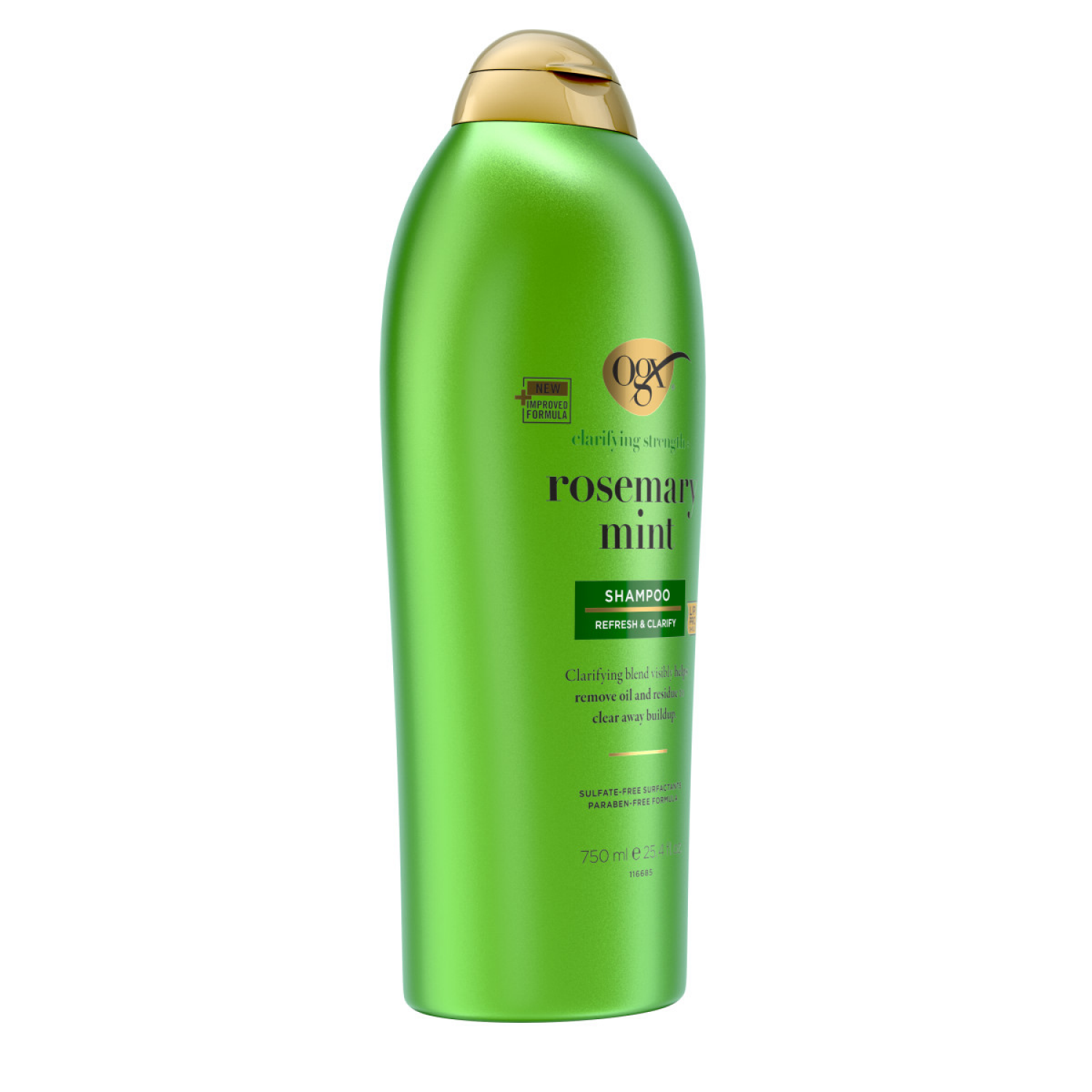 slide 2 of 8, OGX Clarifying Strength + Rosemary Mint Shampoo, Clarifying, Sulfate-Free Surfactants, 25.4 fl oz