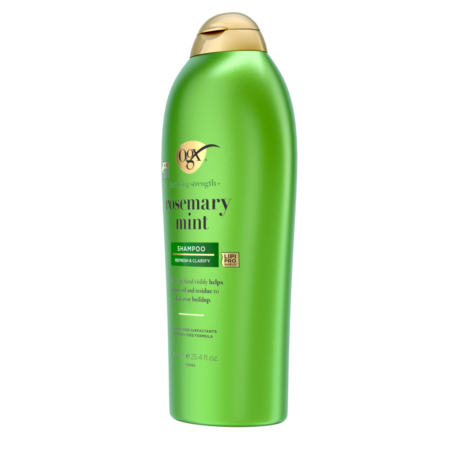 slide 5 of 8, OGX Clarifying Strength + Rosemary Mint Shampoo, Clarifying, Sulfate-Free Surfactants, 25.4 fl oz