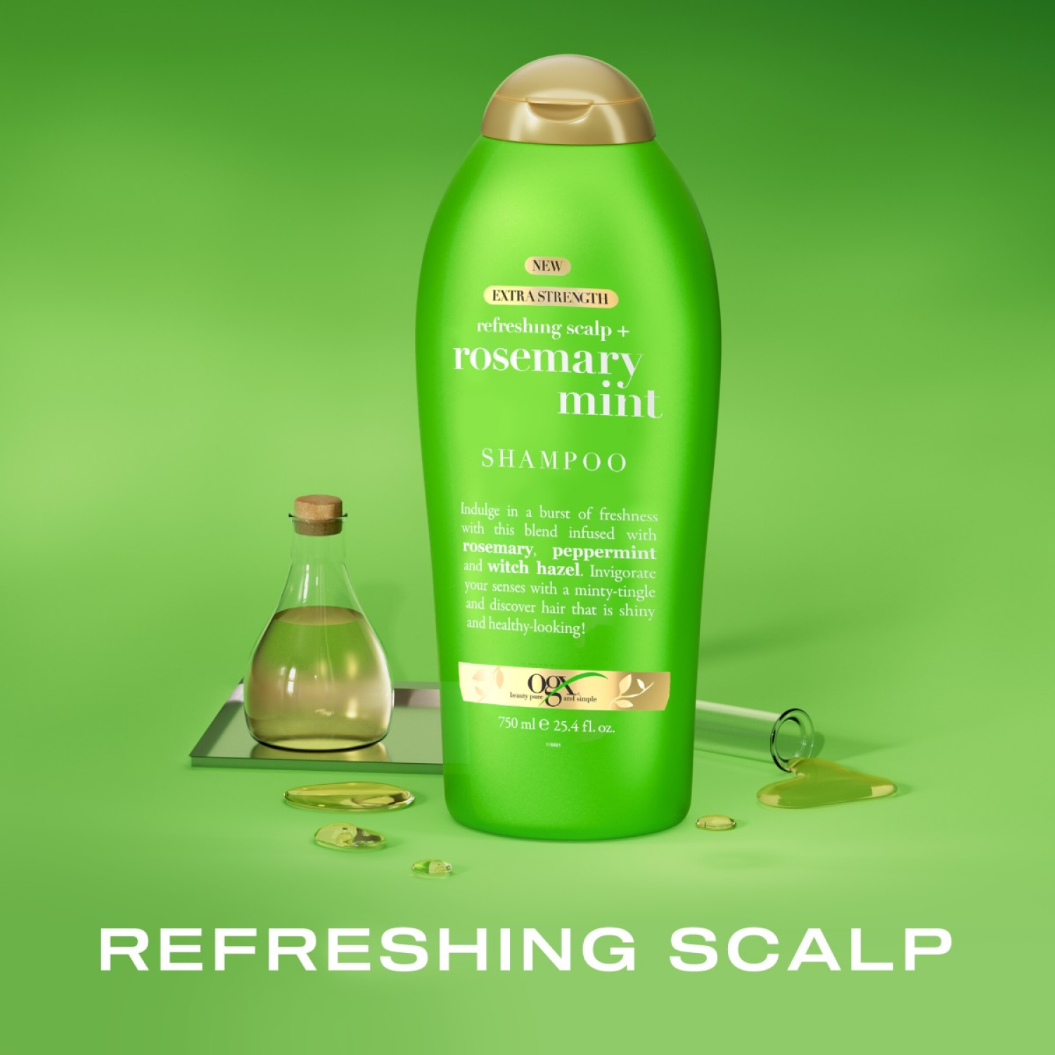 slide 4 of 8, OGX Rosemary Mint Extra Strength Hair Shampoo - 25.4 fl oz, 25.4 fl oz