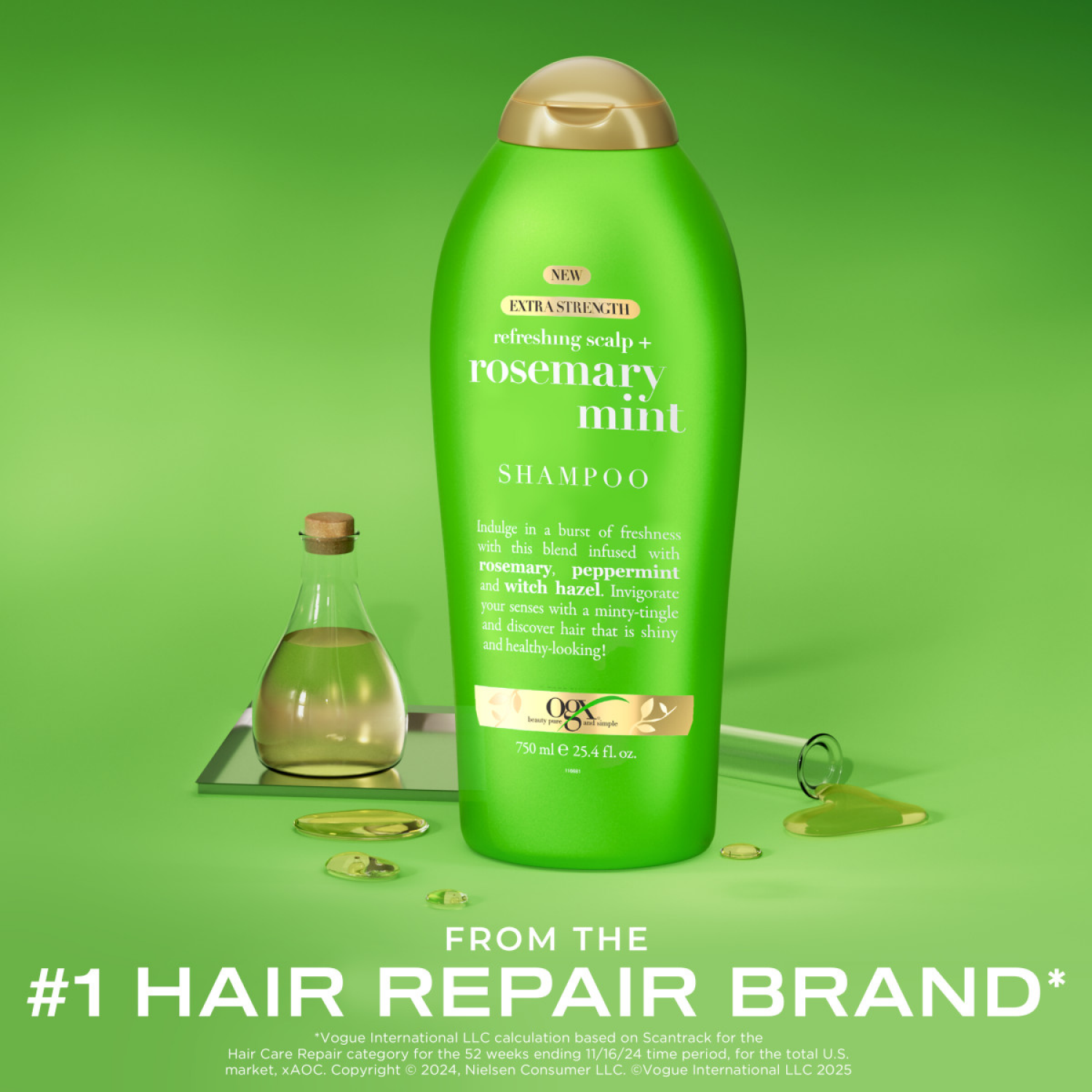 slide 7 of 8, OGX Rosemary Mint Extra Strength Hair Shampoo - 25.4 fl oz, 25.4 fl oz