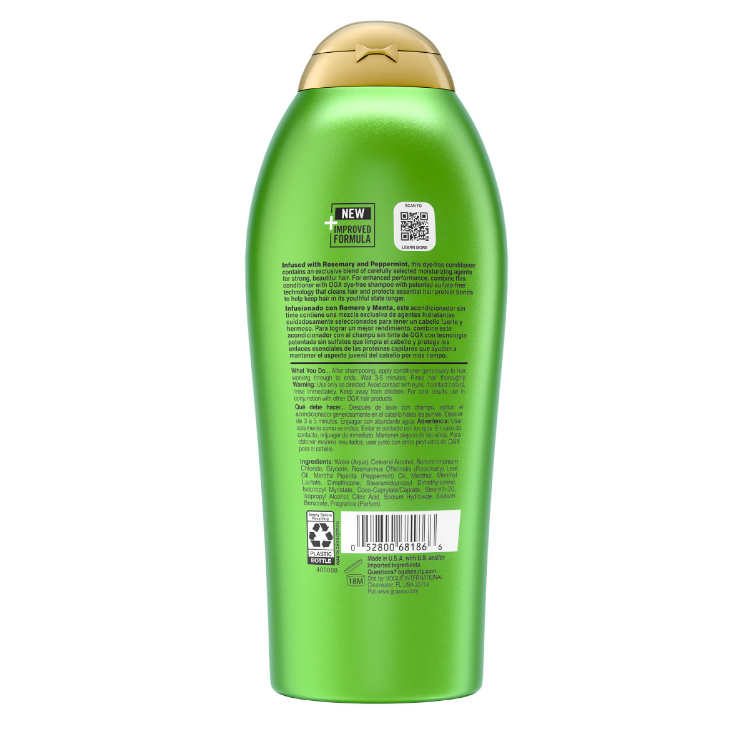 slide 6 of 8, OGX® Rosemary Mint Conditioner, 25.4 fl oz