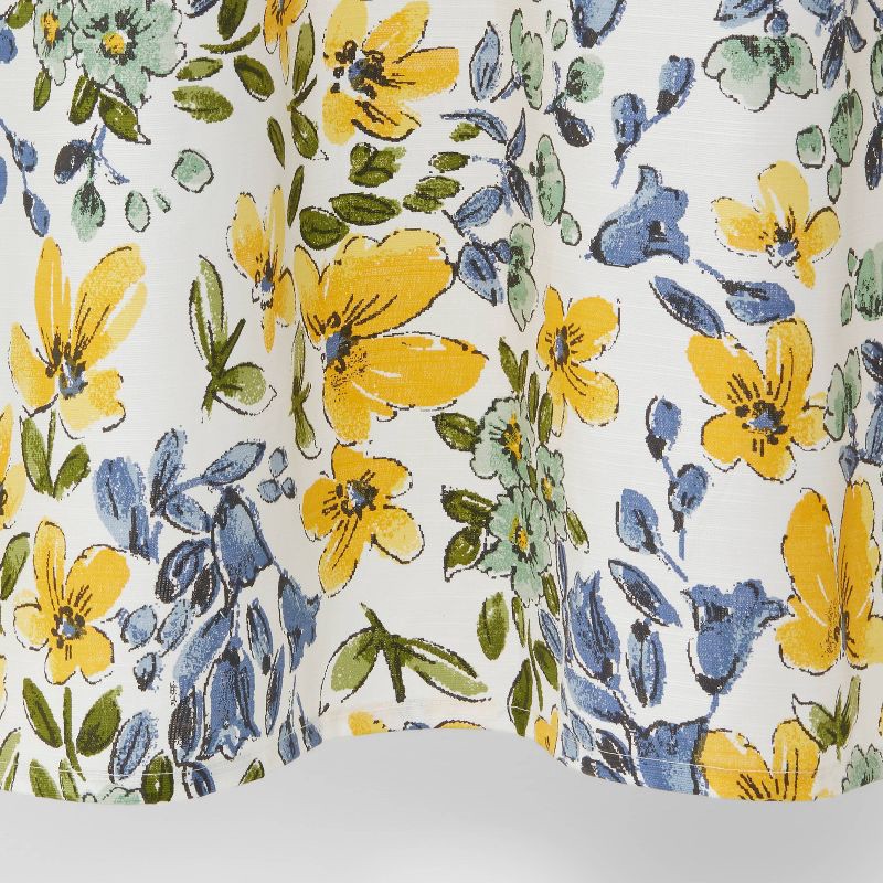 slide 3 of 4, Floral Print Shower Curtain Gold Medal - Threshold™: Cotton Fabric, Botanical Design, Machine Washable, 1 ct