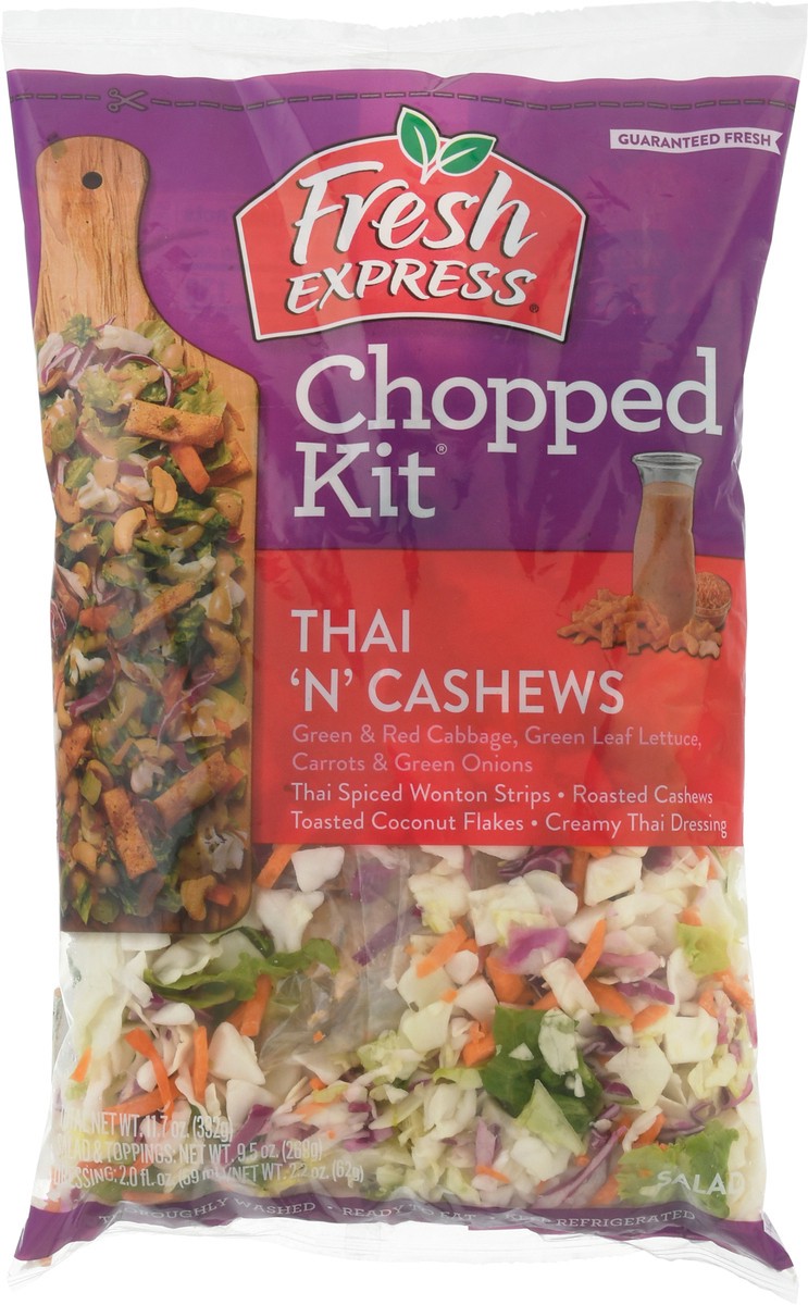 slide 4 of 14, Fresh Express Chopped Cashews Thai Salad Kit, 11.7 oz