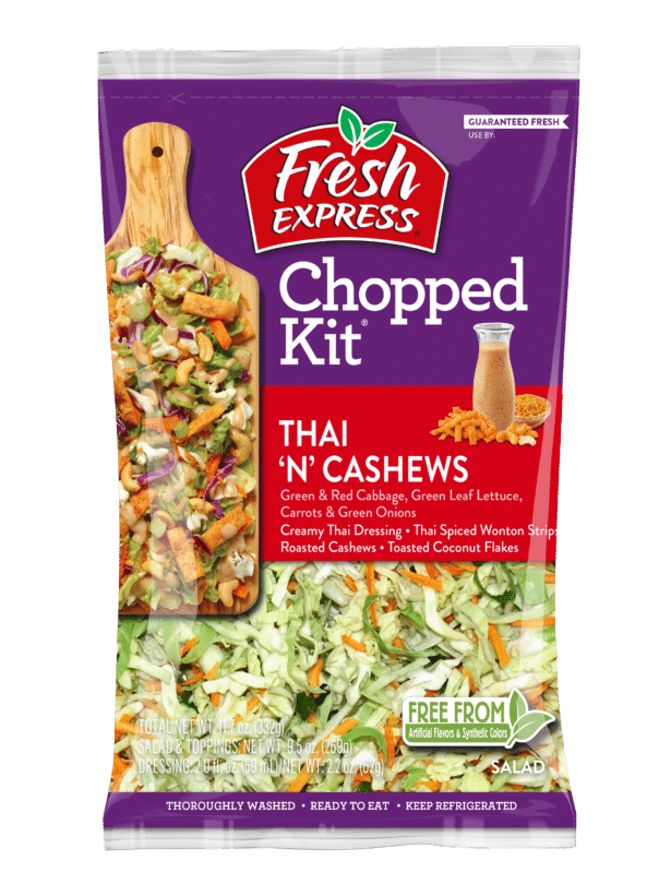 slide 1 of 14, Fresh Express Chopped Cashews Thai Salad Kit, 11.7 oz