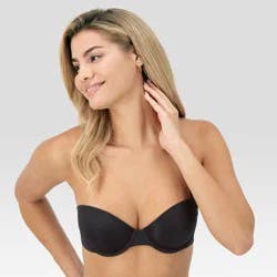 Maidenform Self Expressions Women's Side Smoothing Strapless Bra SE6900 - Black 38C: Convertible, Lightly Lined, Underwire, Knit