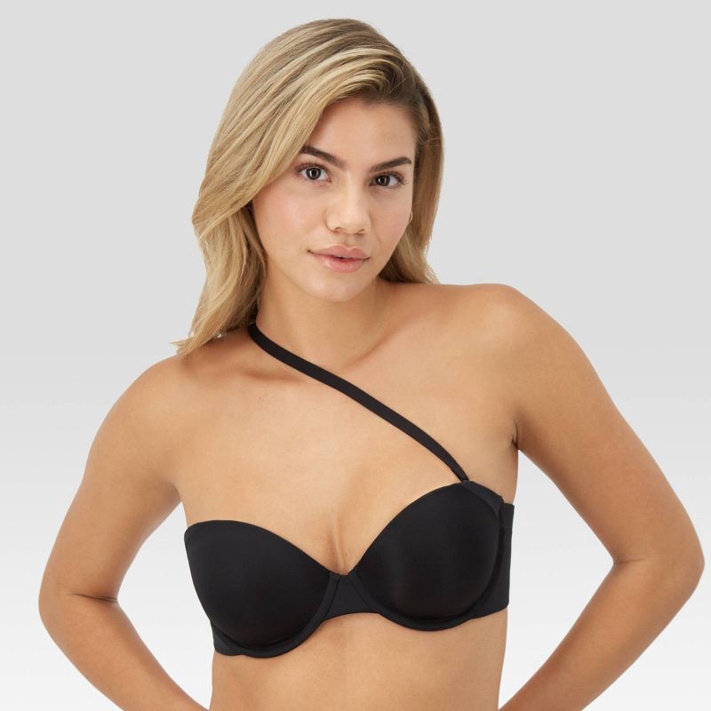 slide 3 of 6, Maidenform Self Expressions Women's Side Smoothing Strapless Bra SE6900 - Black 38DD: Convertible, Lightly Lined, Underwire, 1 ct