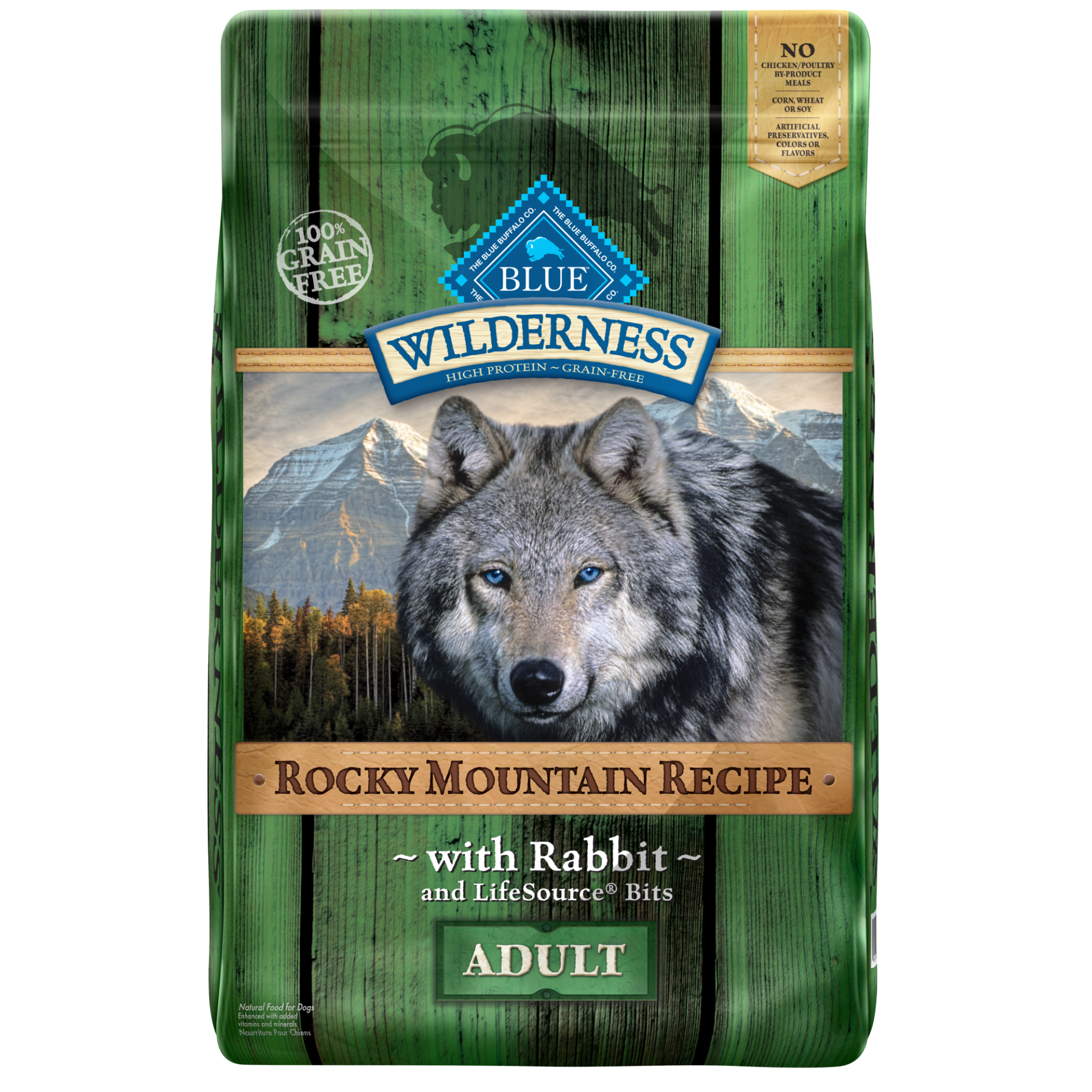 slide 1 of 1, Blue Buffalo Blue Wilderness Rocky Mountain Recipe Rabbit Adult Dog Food, 22 lb