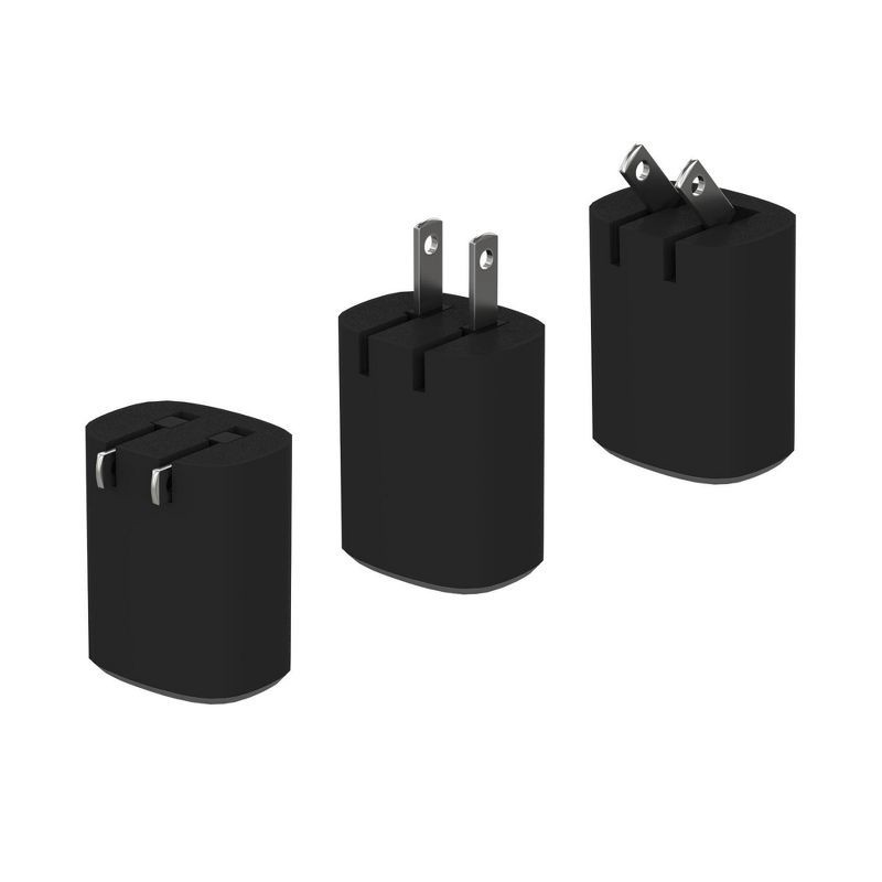 slide 3 of 8, Just Wireless 2.4A/12W 1-Port USB-A Home Charger with 6' TPU Type-C to USB-A Cable - Black, 1 ct
