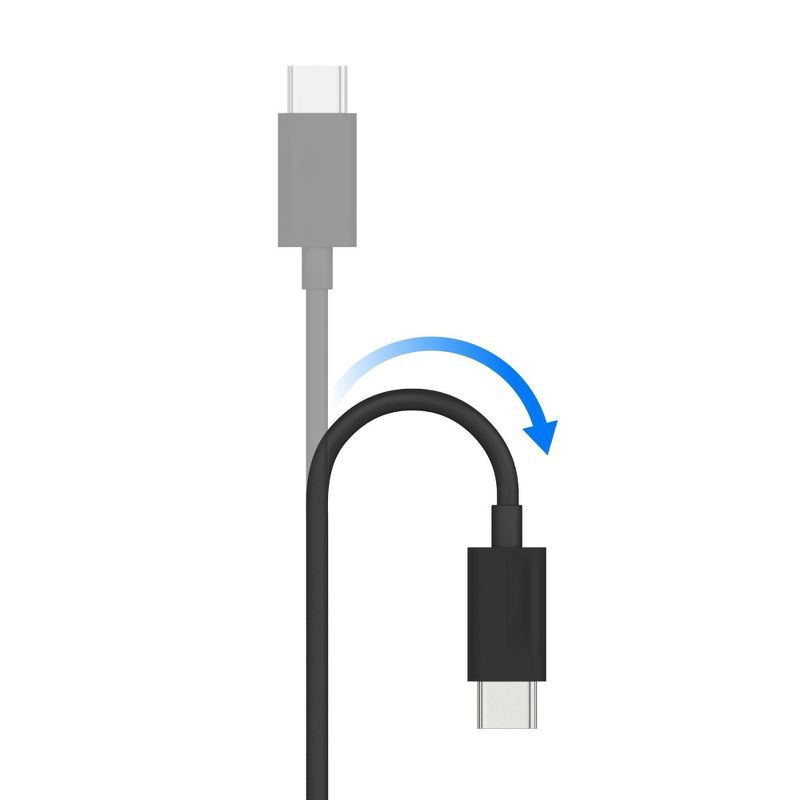 slide 4 of 8, Just Wireless 2.4A/12W 1-Port USB-A Home Charger with 6' TPU Type-C to USB-A Cable - Black, 1 ct