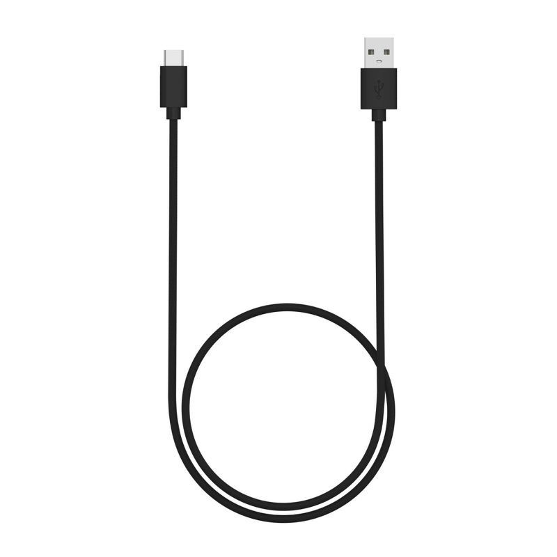 slide 2 of 8, Just Wireless 4' TPU Type-C to USB-A Cable - Black, 1 ct