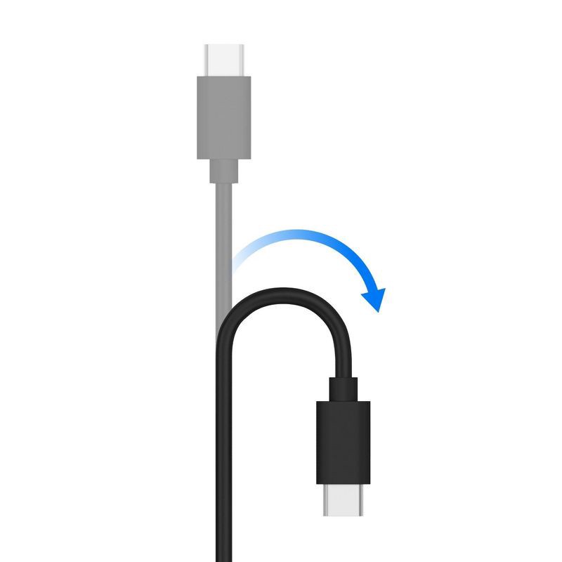 slide 4 of 8, Just Wireless 4' TPU Type-C to USB-A Cable - Black, 1 ct