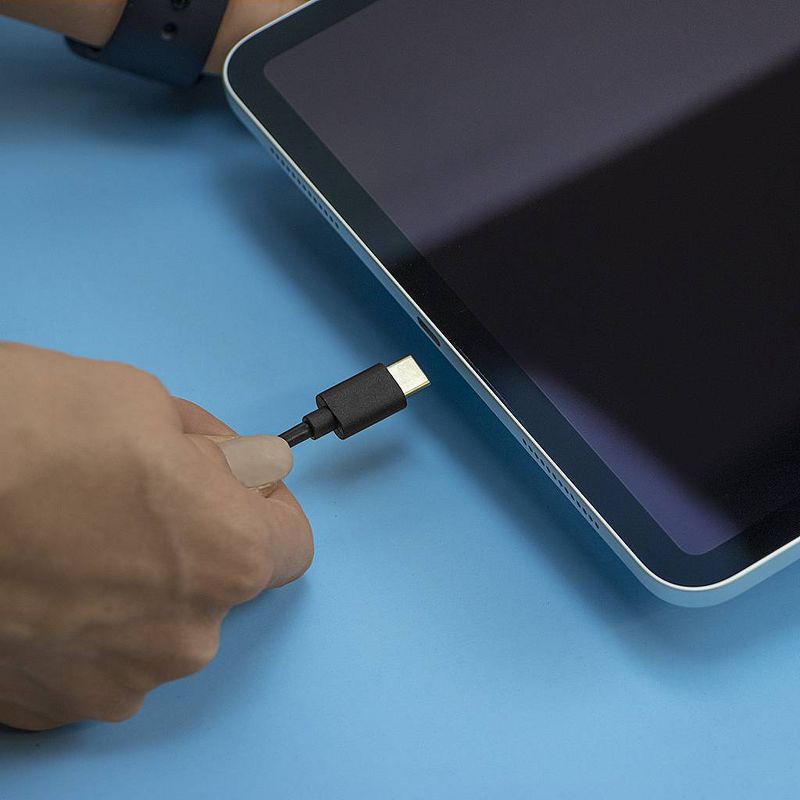 slide 6 of 8, Just Wireless 4' TPU Type-C to USB-A Cable - Black, 1 ct