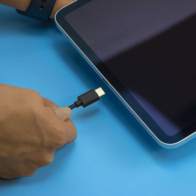 slide 7 of 8, Just Wireless 4' TPU Type-C to USB-A Cable - Black, 1 ct