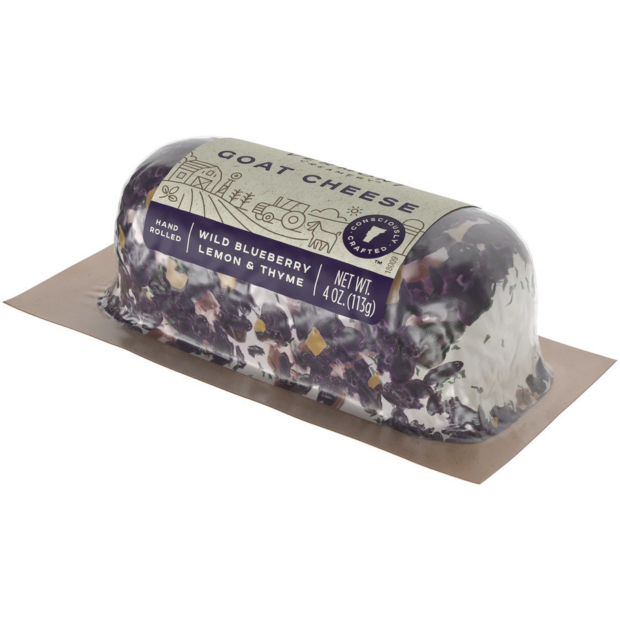 slide 8 of 8, Vermont Creamery Blueberry, Lemon & Thyme Goat Cheese Log, 4 oz, 4 oz