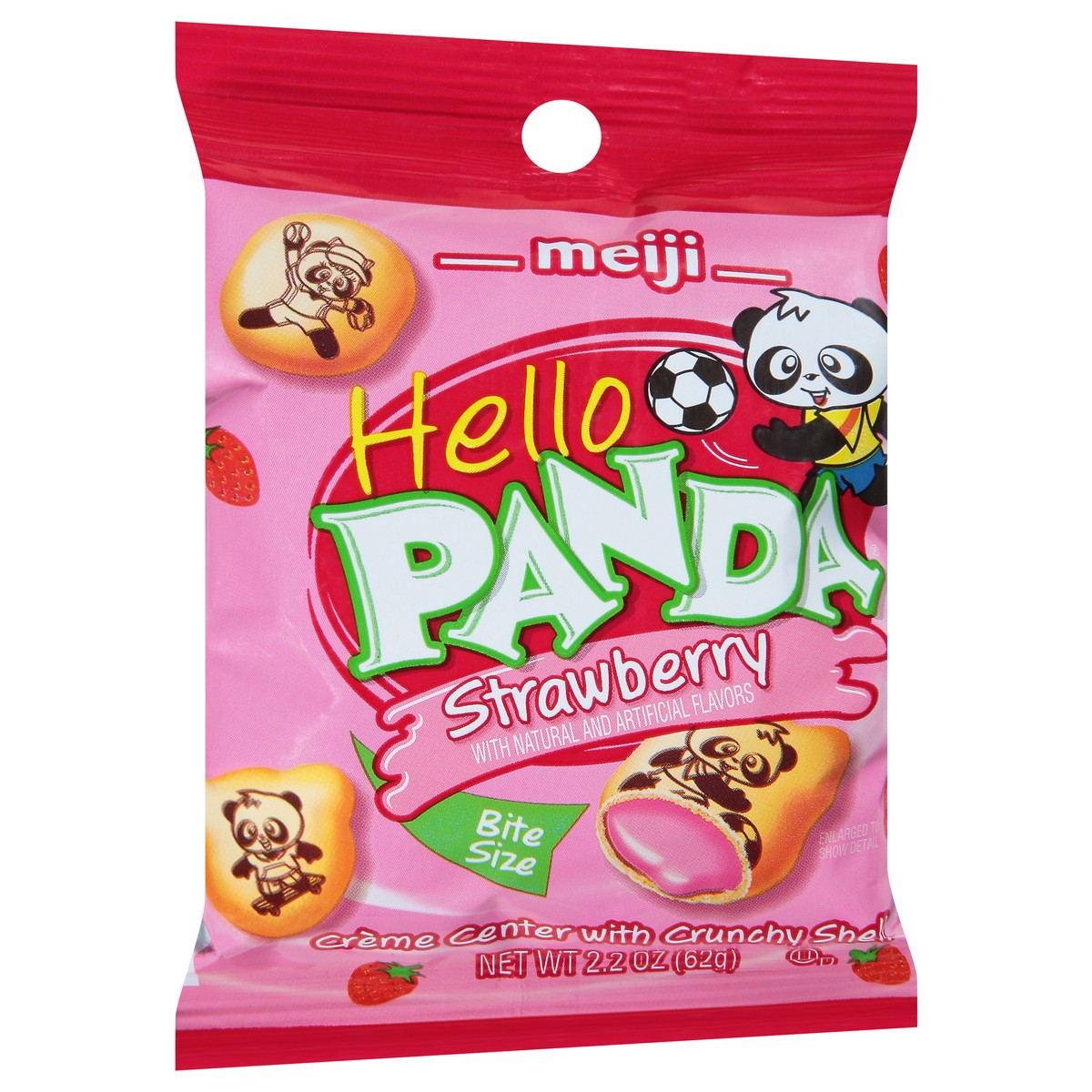 slide 2 of 11, Meiji Hello Panda Strawberry Cookies, 2.2 oz
