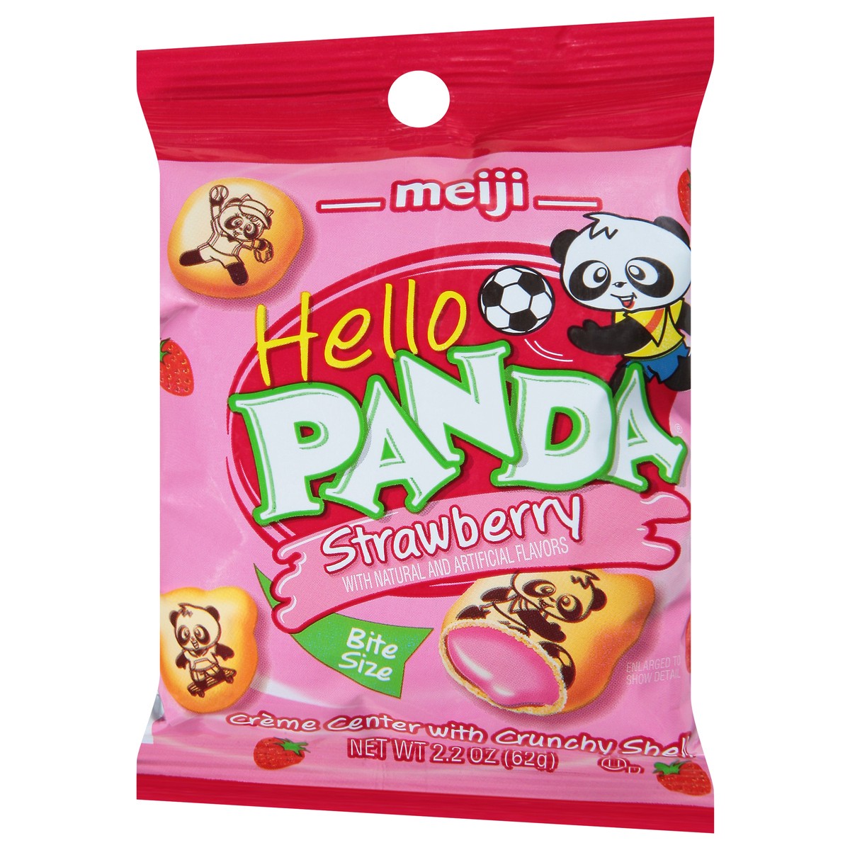slide 3 of 11, Meiji Hello Panda Strawberry Cookies, 2.2 oz