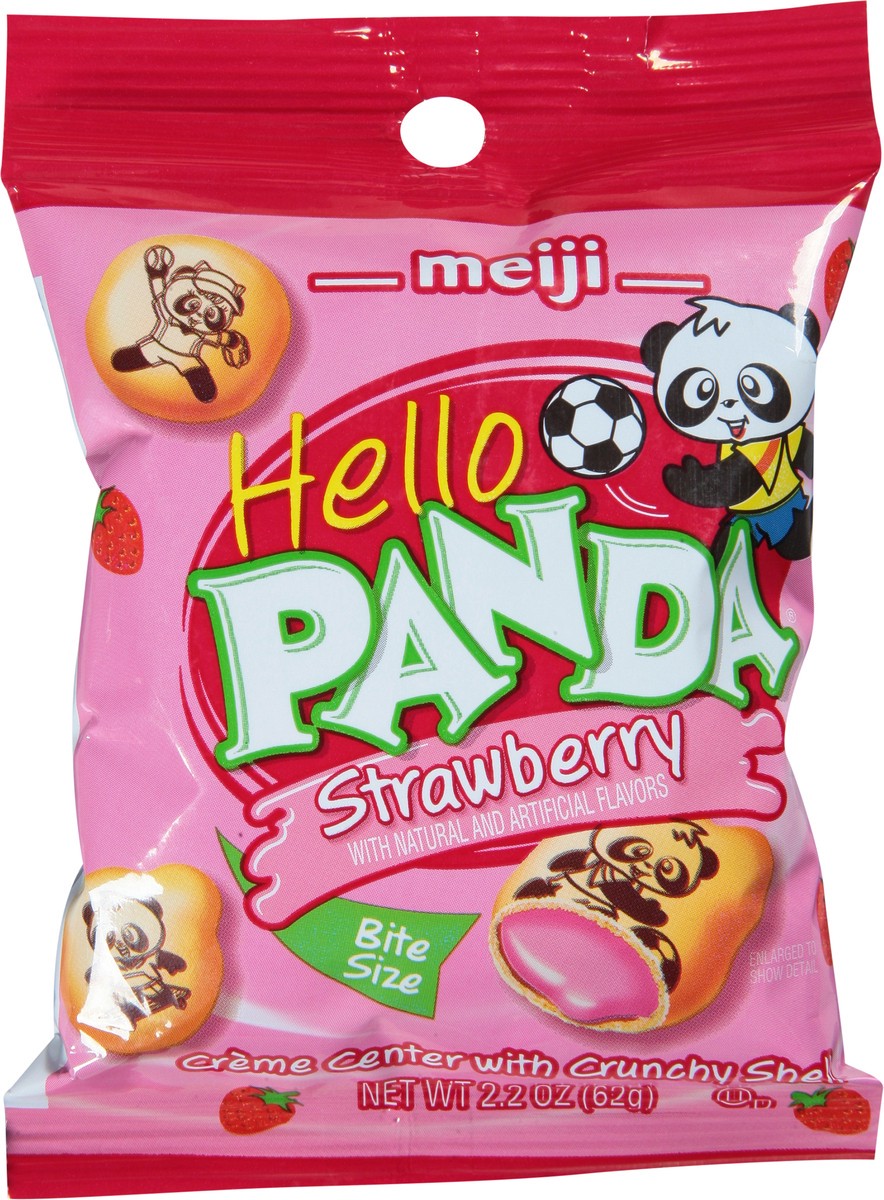 slide 8 of 11, Meiji Hello Panda Strawberry Cookies, 2.2 oz