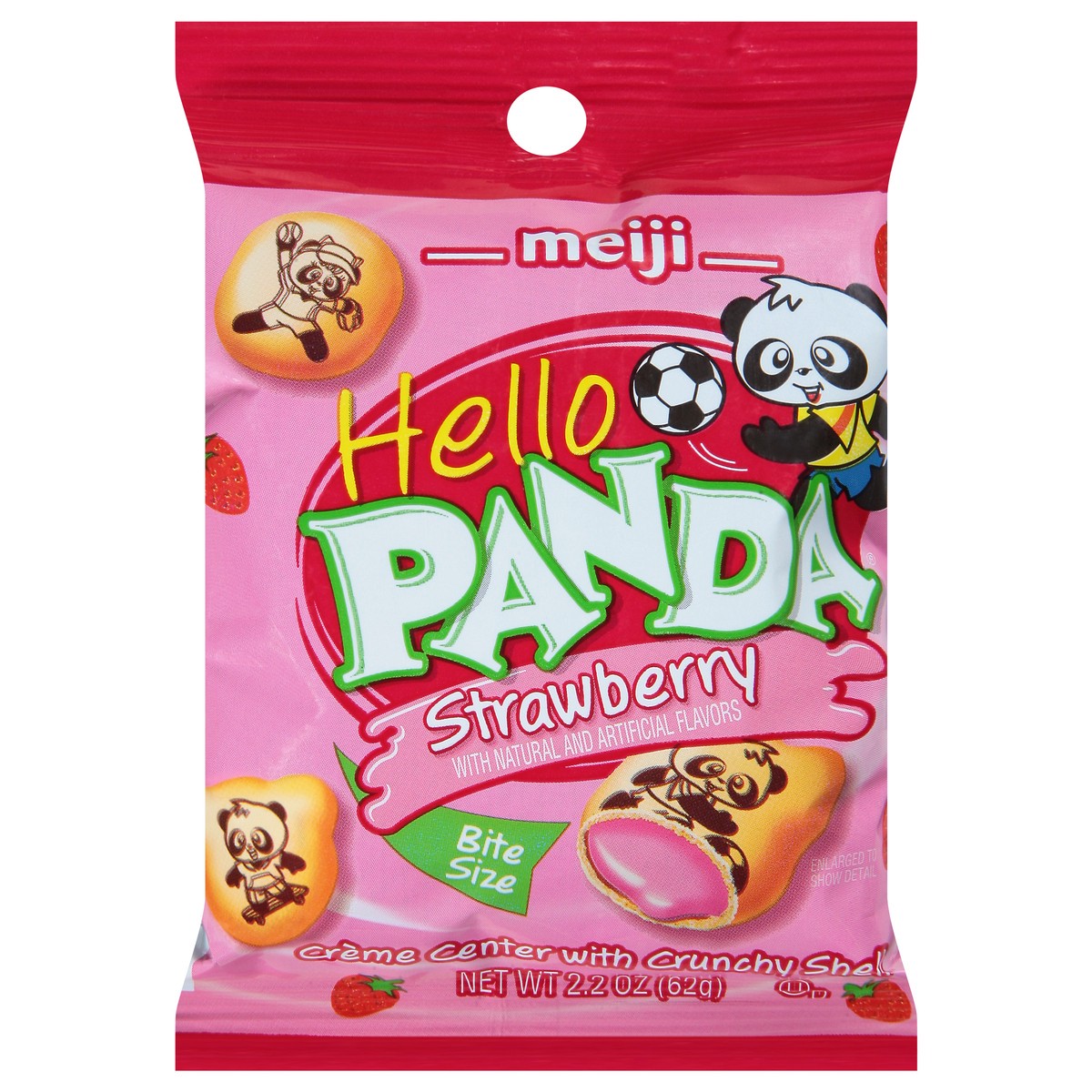 slide 10 of 11, Meiji Hello Panda Strawberry Cookies, 2.2 oz