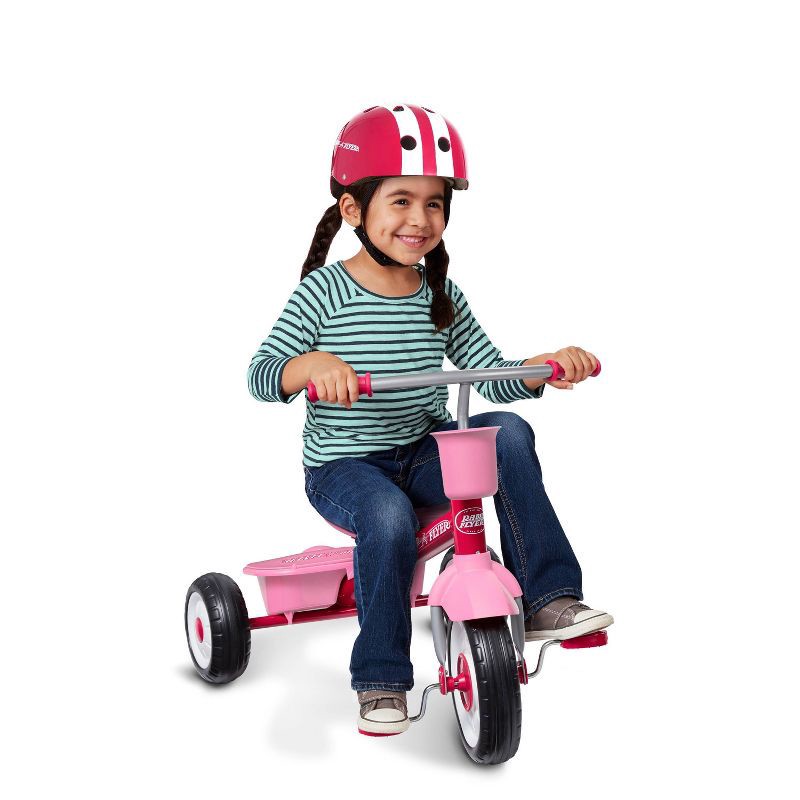slide 19 of 25, Radio Flyer 4-in-1 Stroll 'N Trike - Pink: Steel Frame, Adjustable Seat, EVA Tires, 1 ct