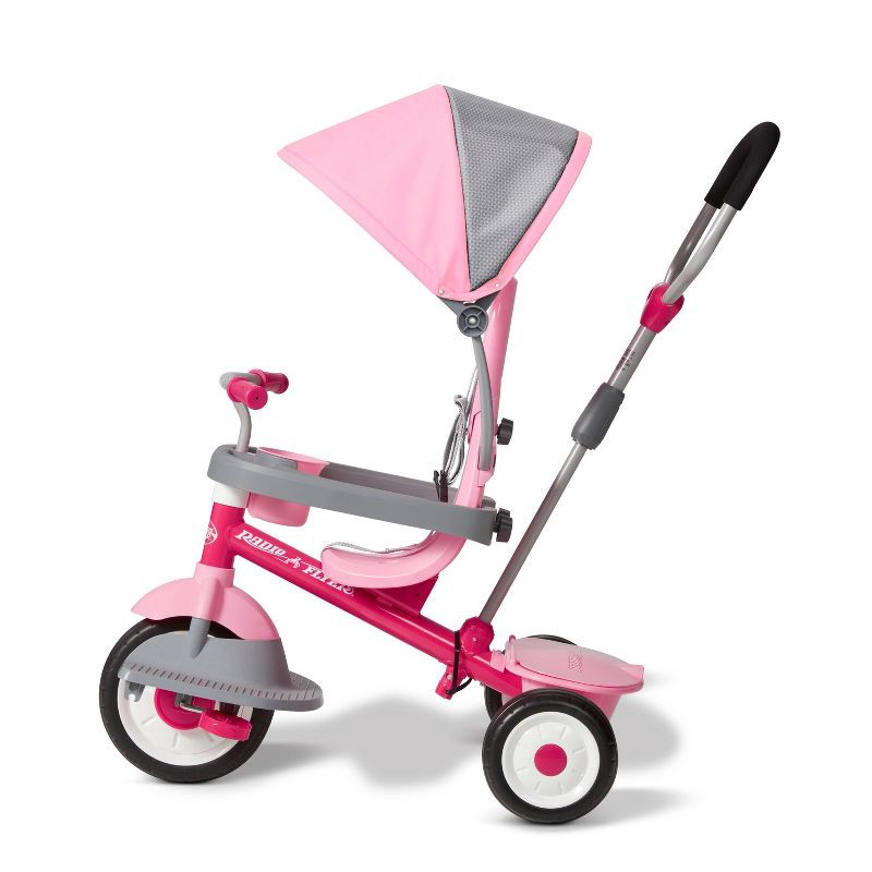 slide 20 of 25, Radio Flyer 4-in-1 Stroll 'N Trike - Pink: Steel Frame, Adjustable Seat, EVA Tires, 1 ct
