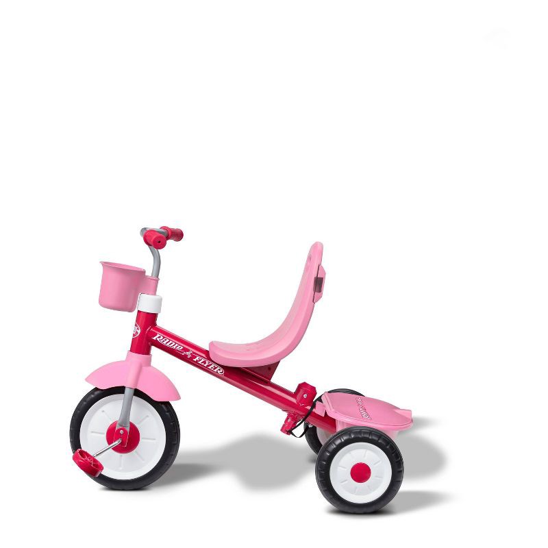 slide 22 of 25, Radio Flyer 4-in-1 Stroll 'N Trike - Pink: Steel Frame, Adjustable Seat, EVA Tires, 1 ct