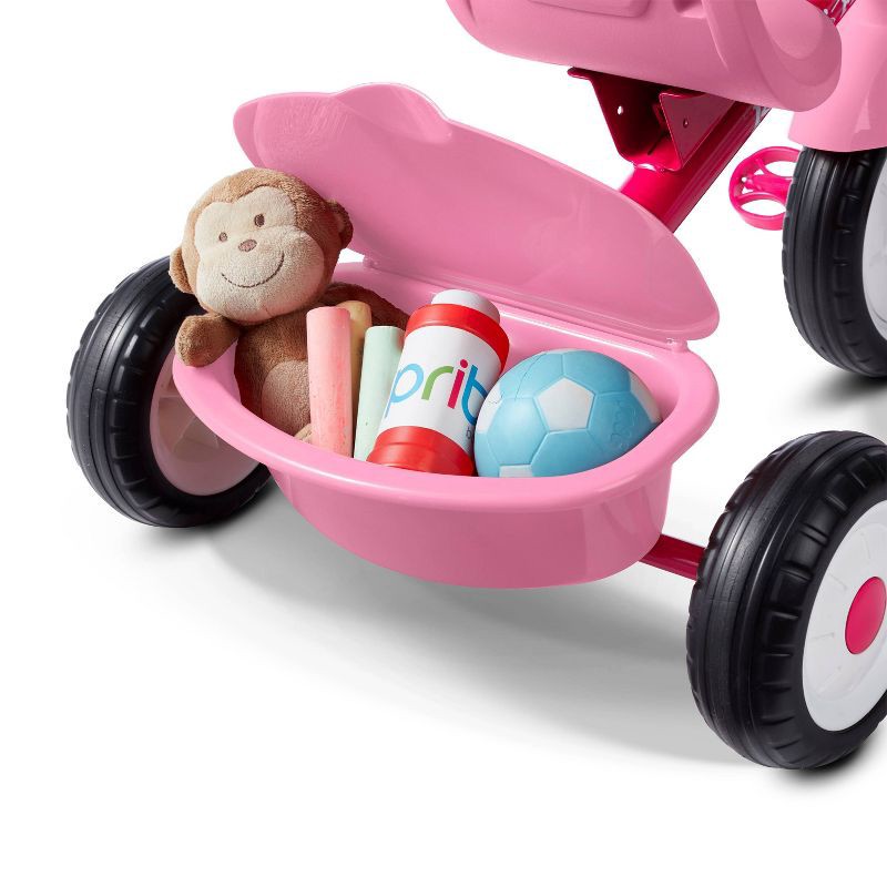 slide 6 of 25, Radio Flyer 4-in-1 Stroll 'N Trike - Pink: Steel Frame, Adjustable Seat, EVA Tires, 1 ct
