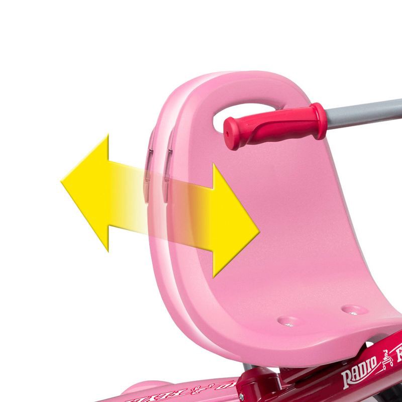 slide 7 of 25, Radio Flyer 4-in-1 Stroll 'N Trike - Pink: Steel Frame, Adjustable Seat, EVA Tires, 1 ct