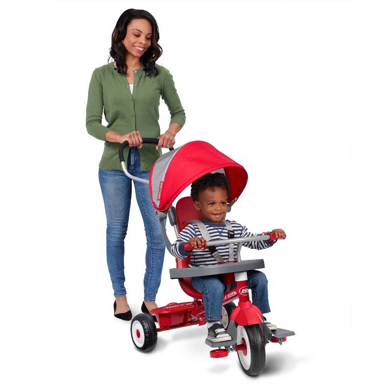 slide 3 of 30, Radio Flyer 4-in-1 Stroll 'N Trike - Red: Adjustable Seat, Steel Frame, Ages 1-5, 1 ct