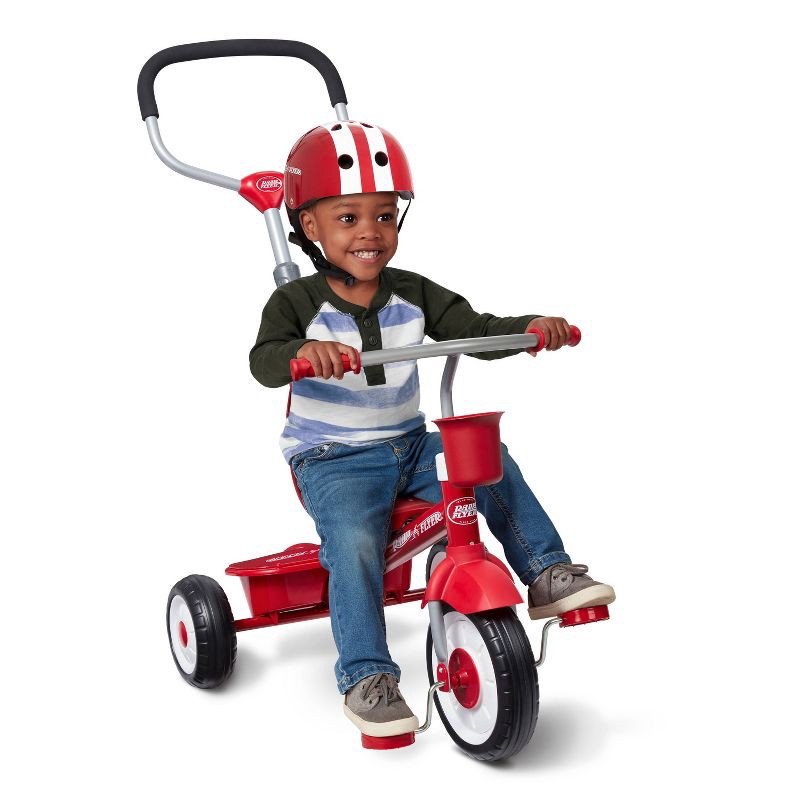 slide 17 of 30, Radio Flyer 4-in-1 Stroll 'N Trike - Red: Adjustable Seat, Steel Frame, Ages 1-5, 1 ct