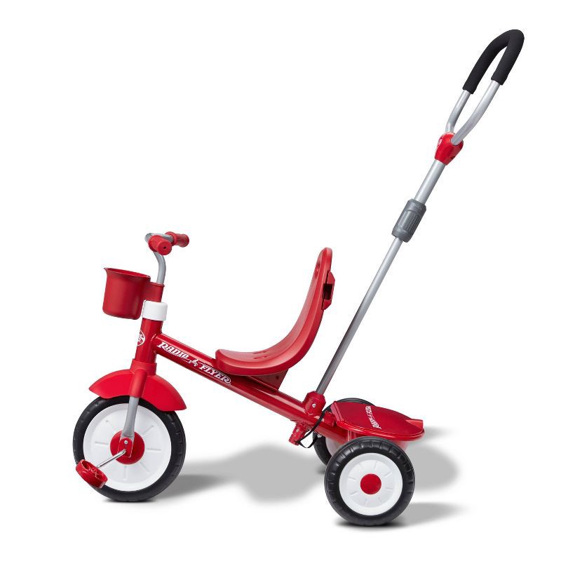 slide 22 of 30, Radio Flyer 4-in-1 Stroll 'N Trike - Red: Adjustable Seat, Steel Frame, Ages 1-5, 1 ct