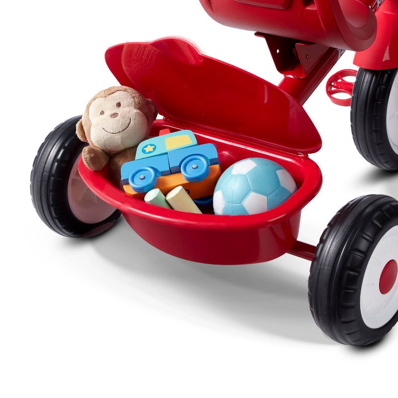 slide 6 of 30, Radio Flyer 4-in-1 Stroll 'N Trike - Red: Adjustable Seat, Steel Frame, Ages 1-5, 1 ct