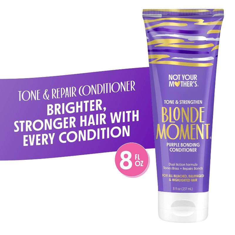 slide 2 of 7, Not Your Mother's Blonde Moment Purple Bonding Conditioner Tone and Repair Lightened Hair - 8 fl oz, 8 fl oz