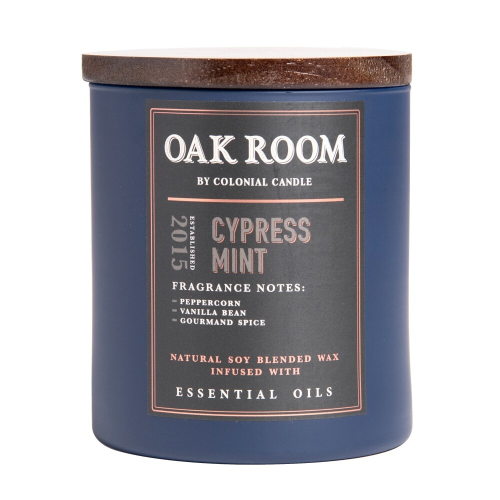 slide 1 of 1, Colonial Candle Oak Room Candle - Cypress Mint, 16 oz