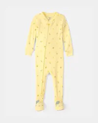 Carters Toddler Lemon 100% Cotton Snug Fit 1-Piece Pajama Set - Yellow Yellow 3T