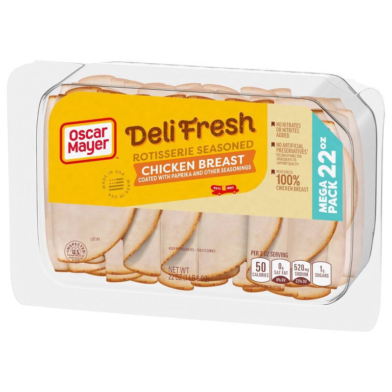Oscar Mayer Deli Fresh Rotisserie Seasoned Chicken Breast Sliced Lunch