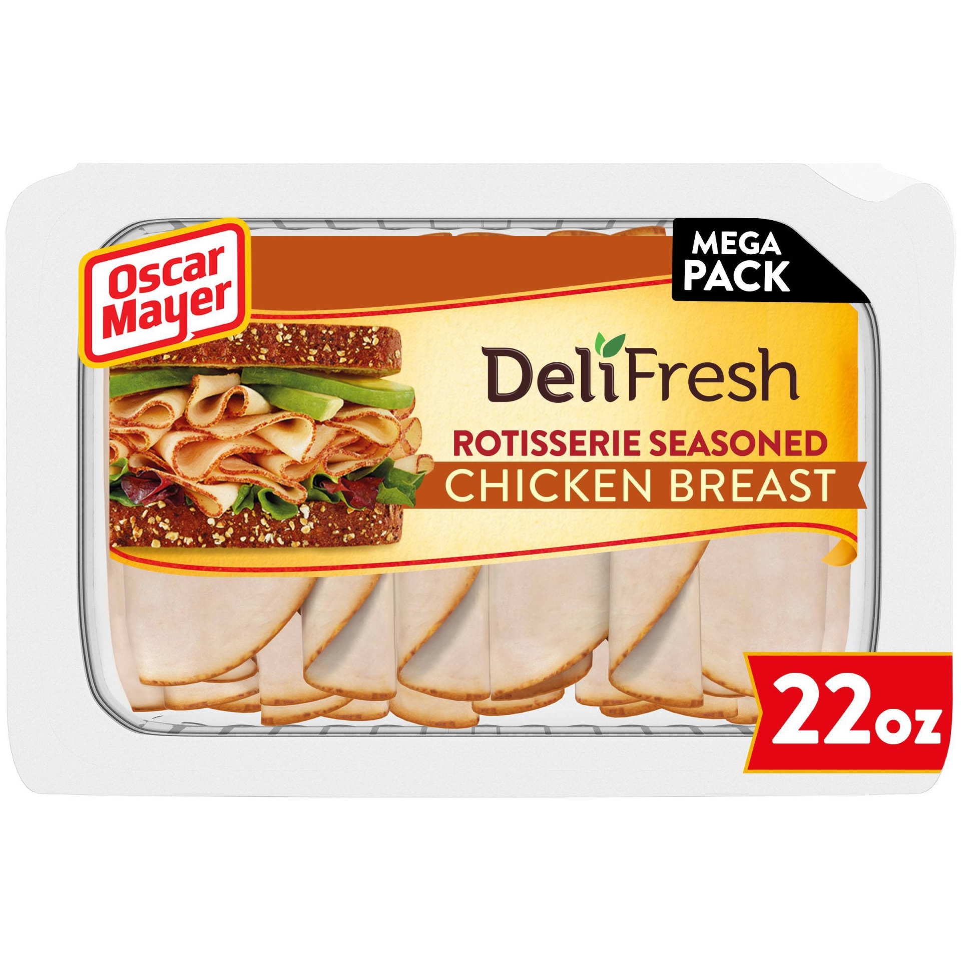 Oscar Mayer Deli Fresh Sliced Rotisserie Seasoned Chicken Breast 22 oz