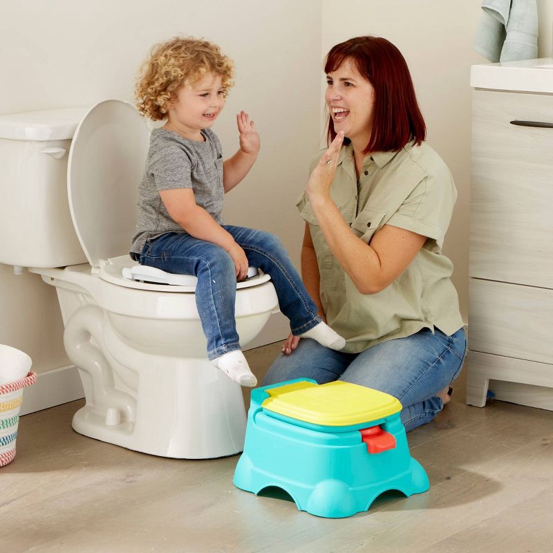 slide 13 of 15, Sesame Street 3-in-1 Potty Chair, Step Stool and Toilet Training Seat - Elmo Hooray!, 1 ct