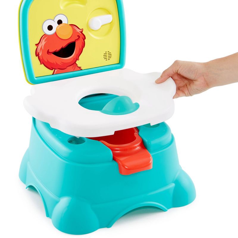 slide 8 of 15, Sesame Street 3-in-1 Potty Chair, Step Stool and Toilet Training Seat - Elmo Hooray!, 1 ct