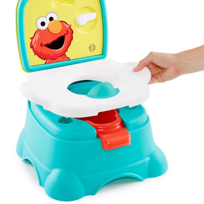 slide 7 of 15, Sesame Street 3-in-1 Potty Chair, Step Stool and Toilet Training Seat - Elmo Hooray!, 1 ct