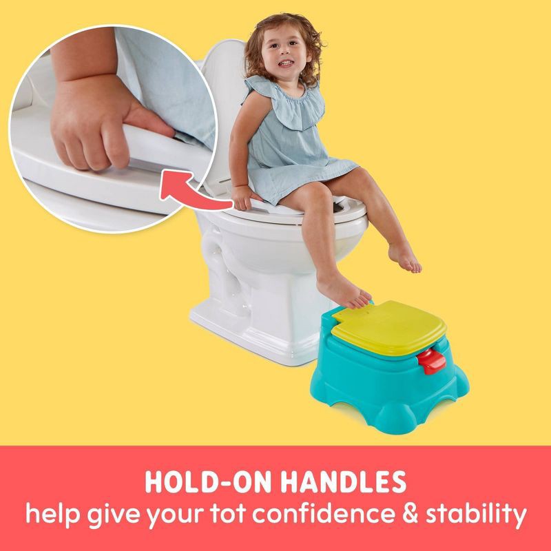 slide 5 of 15, Sesame Street 3-in-1 Potty Chair, Step Stool and Toilet Training Seat - Elmo Hooray!, 1 ct